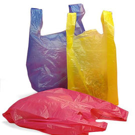 Los bolsos de compras abonablees plásticos, aduana imprimieron el bolso de empaquetado de la camiseta